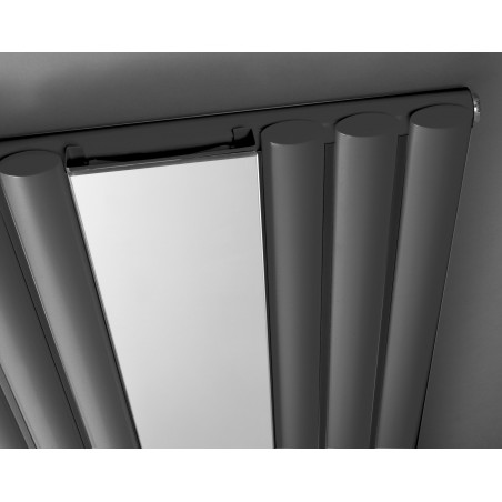 Revive Anthracite Single Panel Mirror Radiator - 499 x 1800mm