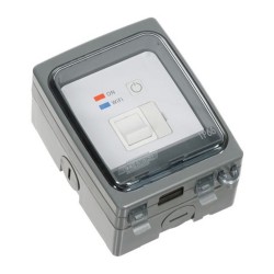 White WIFI Switched Fused Spur Timer with Outdoor IP66 Weathersafe Surround - FSTWIFITGV