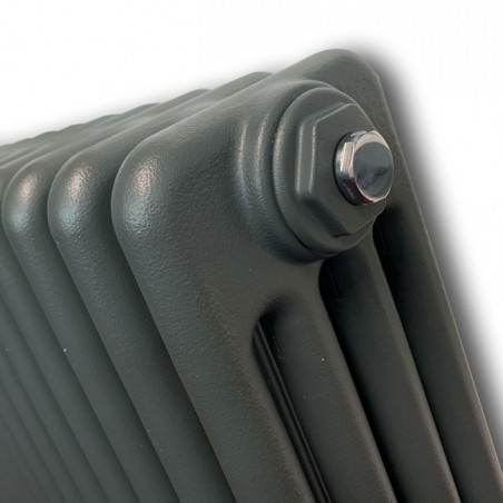 Supplies 4 Heat - Cornel Textured Anthracite 4 Column Horizontal Radiator