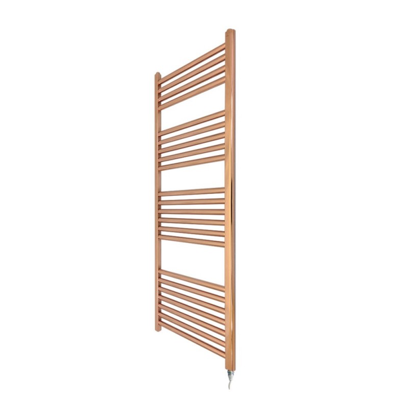 Straight Copper Towel Rail - 300 x 1200mm - 250w Single Heat Option