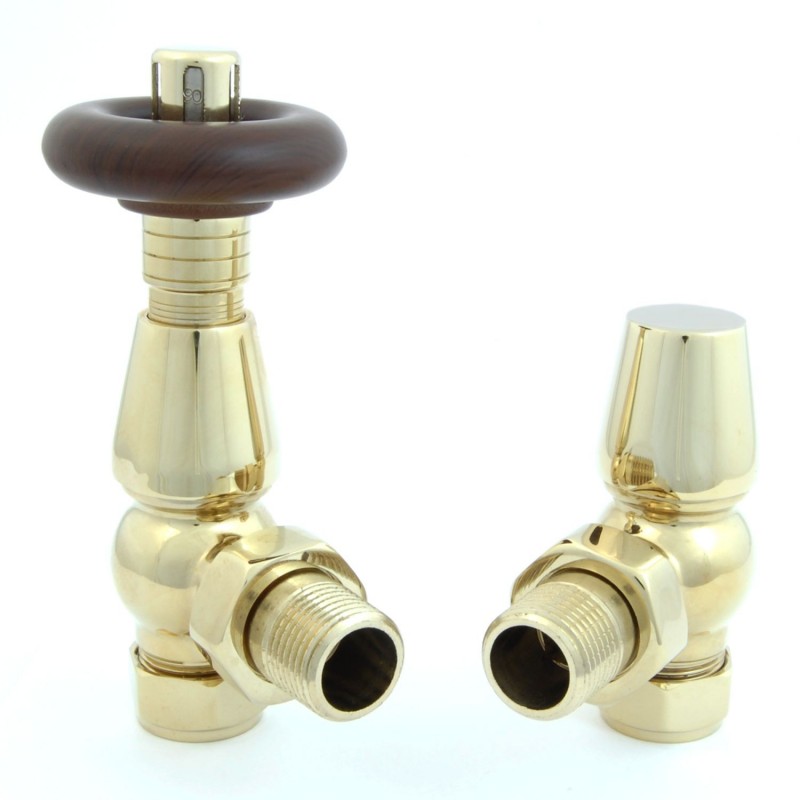 Bentley Traditional Thermostatic Radiator Valves - Polished Brass