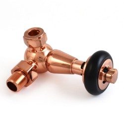 Elton Corner Radiator Valves - Copper