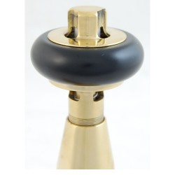 Faringdon Angled Thermostatic Radiator Valves - Un-lacquered Brass