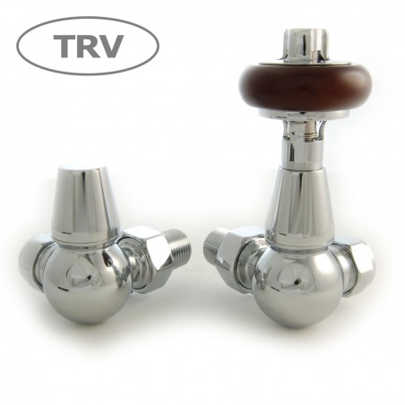 Faringdon Corner Thermostatic Radiator Valves - Chrome