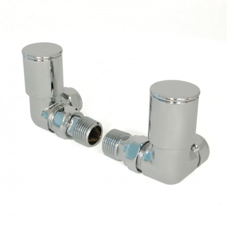 Milan Corner Radiator Valves - Chrome