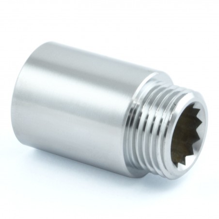 30mm Rigid Radiator Valve Extension 1/2 inch BSP - Chrome