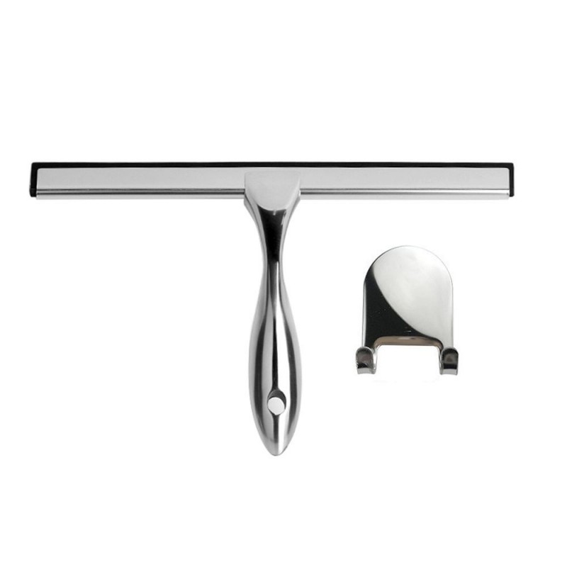 250mm(w) Stainless Steel Wetroom Shower Glass Squeegee (Design G2) + Sticky Hanger