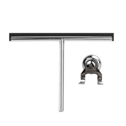 250mm(w) Stainless Steel Wetroom Shower Glass Squeegee (Design G9) + Suction Hanger