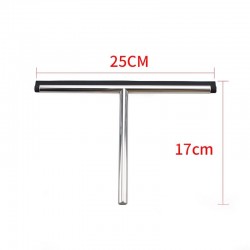 250mm(w) Stainless Steel Wetroom Shower Glass Squeegee (Design G9) + Suction Hanger - Technical Drawing