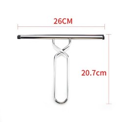 260mm(w) Stainless Steel Wetroom Shower Glass Squeegee (Design G5) + Suction Hanger - Technical Drawing