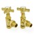 Westminster Crosshead Radiator Valves - Un-lacquered Brass