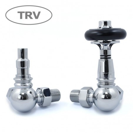 Amberley Corner Thermostatic Radiator Valves - Chrome