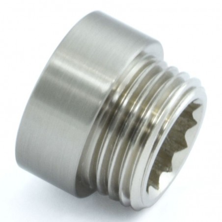 10mm Rigid Radiator Valve Extension 1/2 inch BSP - Satin Nickel