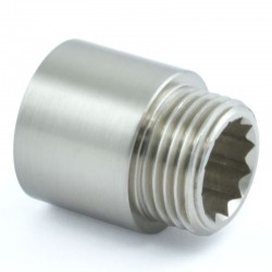 20mm Rigid Radiator Valve Extension 1/2 inch BSP - Statin Nickel