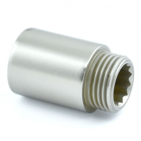 30mm Rigid Radiator Valve Extension 1/2 inch BSP - Satin Nickel