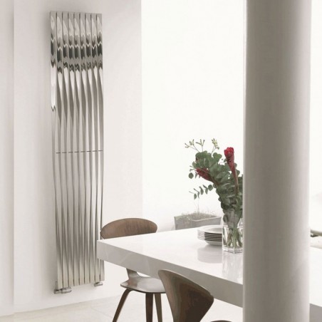 AEON Radiators - Twister 180° Brushed & Polished Stainless Steel Radiators