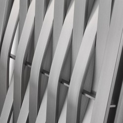 AEON Radiators - Wave Brushed Stainless Steel Radiators - Closeup