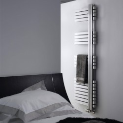 AEON Radiators - Combe Brushed Stainless Steel Towel Rails - Left Pointing