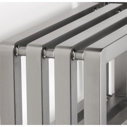 AEON Radiators - S-Type Brushed Stainless Steel Towel Rail - Closeup