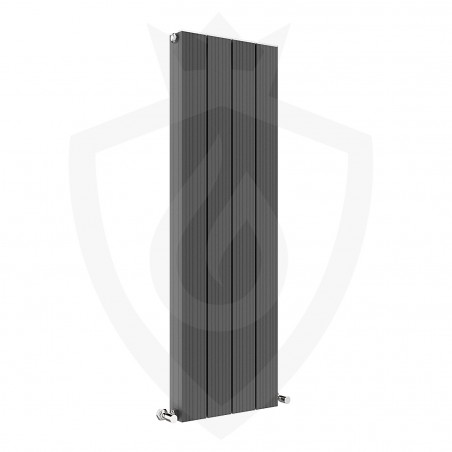 Sovereign Double Anthracite Aluminium Radiator - 375 x 1200mm