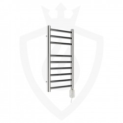 Polished Stainless Steel Towel Rail - 350 x 600mm - 150w Thermostatic Option