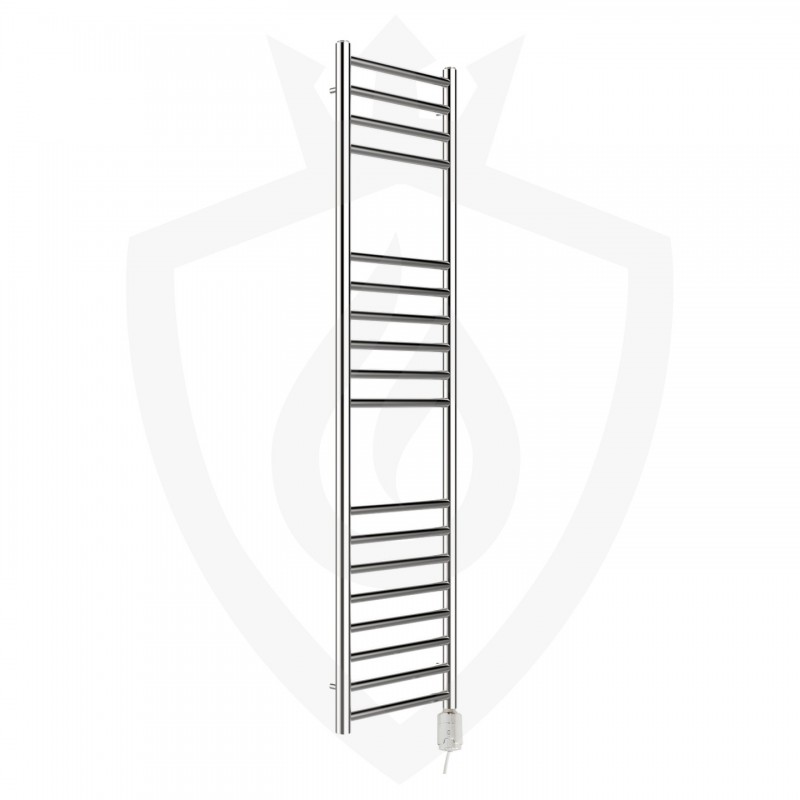 Polished Stainless Steel Towel Rail - 350 x 1400mm - 300w Thermostatic Option