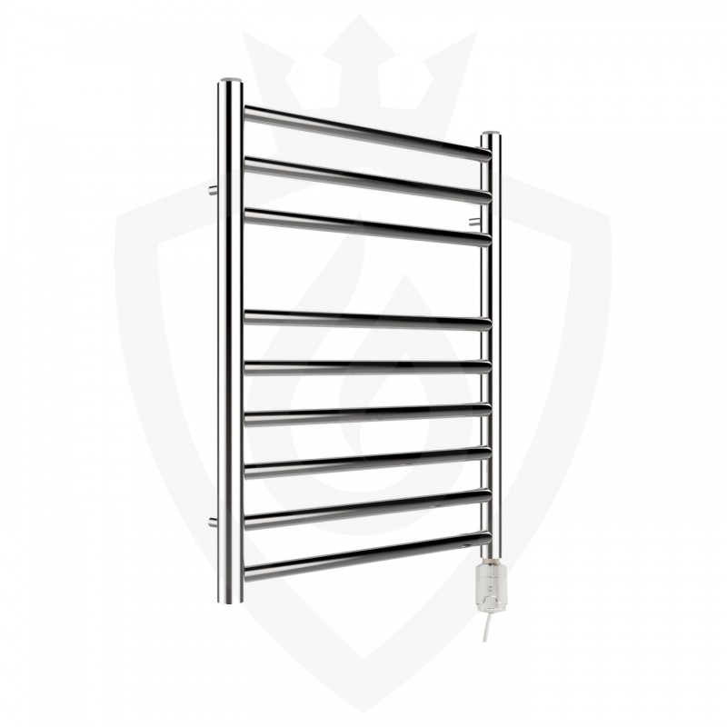 Polished Stainless Steel Towel Rail - 500 x 600mm - 150w Thermostatic Option