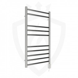 Polished Stainless Steel Towel Rail - 500 x 800mm - 150w Thermostatic Option