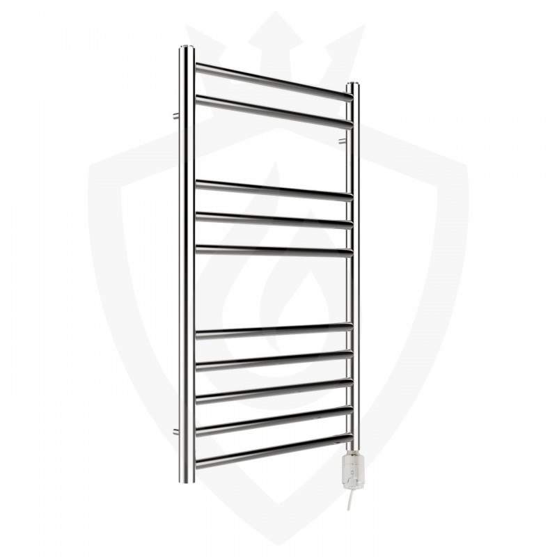 Polished Stainless Steel Towel Rail - 500 x 800mm - 150w Thermostatic Option