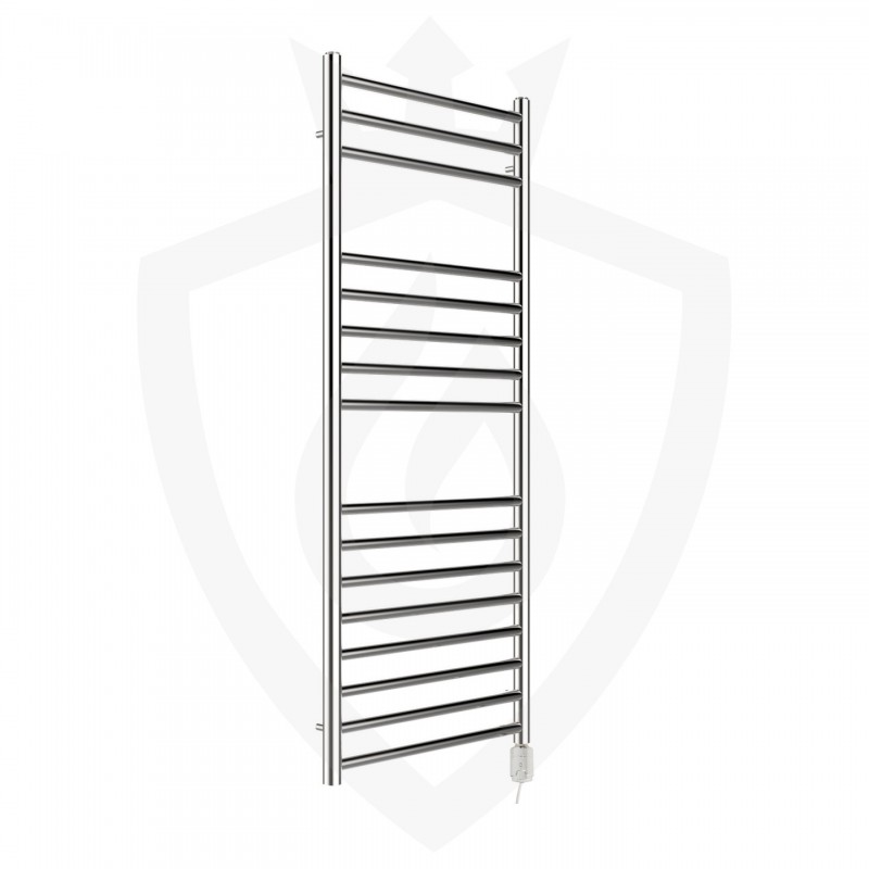 Polished Stainless Steel Towel Rail - 500 x 1200mm - 300w Thermostatic Option
