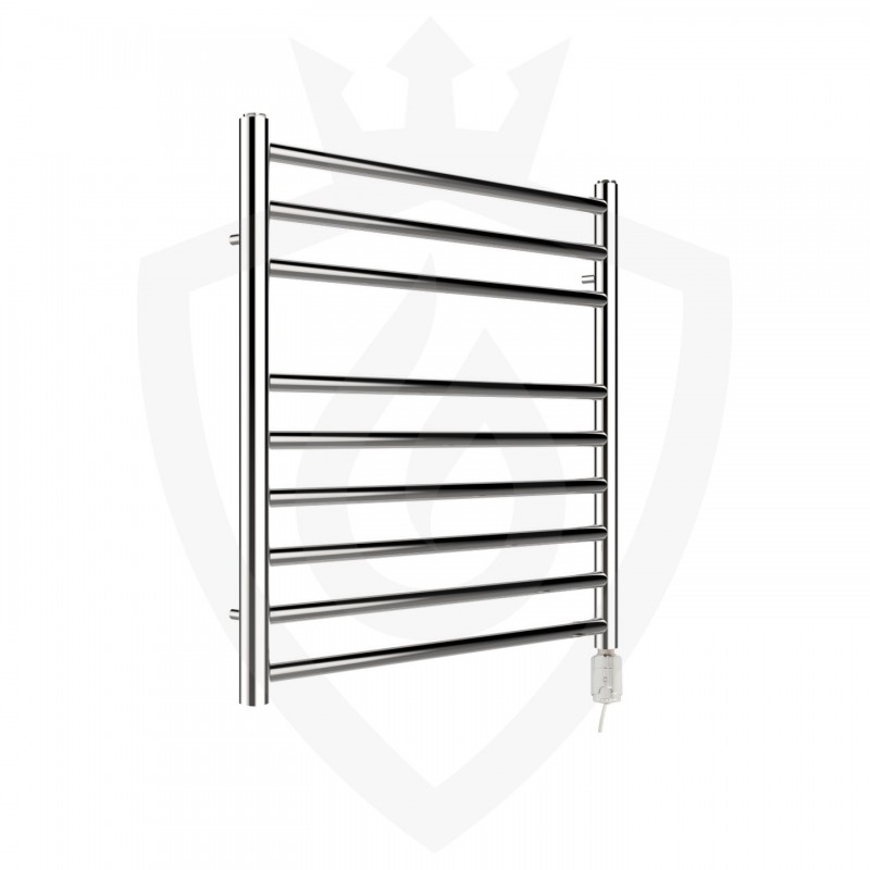 Polished Stainless Steel Towel Rail - 600 x 600mm - 150w Thermostatic Option