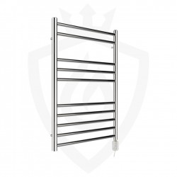 Polished Stainless Steel Towel Rail - 600 x 800mm - 300w Thermostatic Option