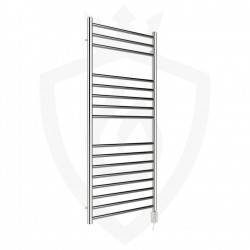 Polished Stainless Steel Towel Rail - 600 x 1200mm - 600w Thermostatic Option