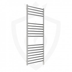 Polished Stainless Steel Towel Rail - 600 x 1400mm - 600w Thermostatic Option