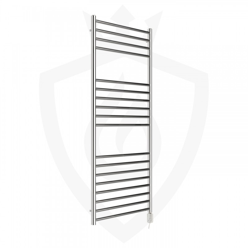Polished Stainless Steel Towel Rail - 600 x 1400mm - 600w Thermostatic Option