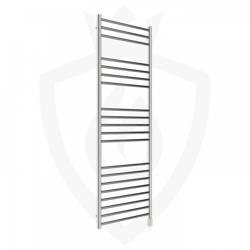 Polished Stainless Steel Towel Rail - 600 x 1600mm - 600w Thermostatic Option