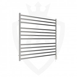 Polished Stainless Steel Towel Rail - 1000 x 800mm - 300w Thermostatic Option