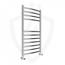 Curved Polished Stainless Steel Towel Rail - 500 x 800mm