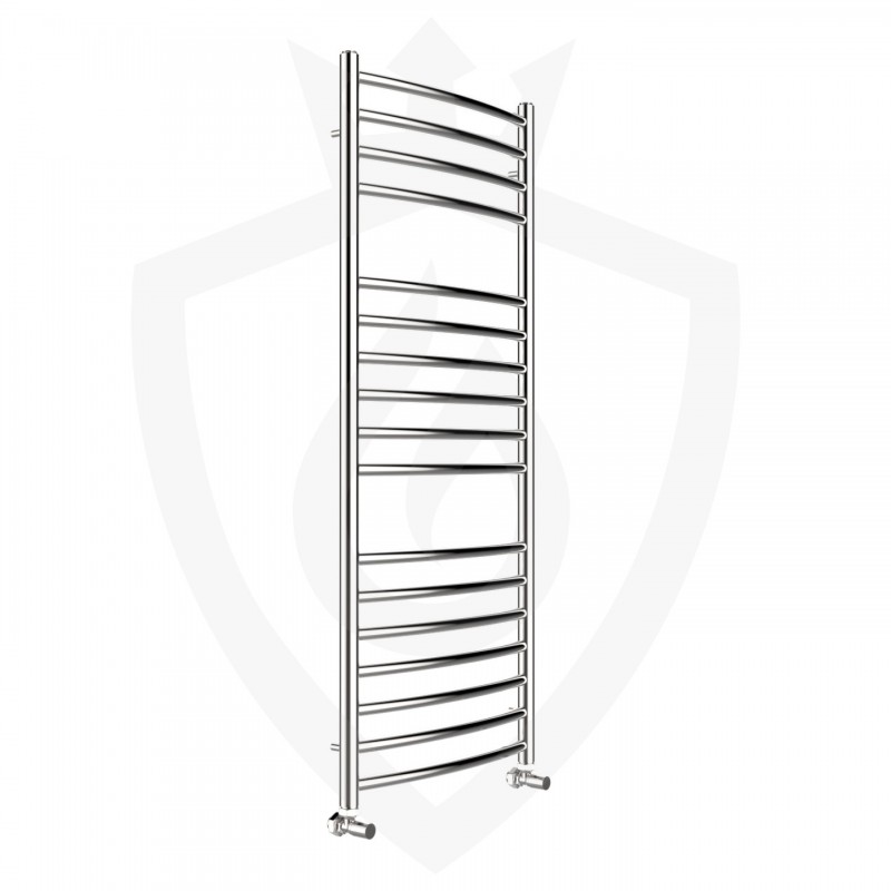 Curved Polished Stainless Steel Towel Rail - 500 x 1200mm