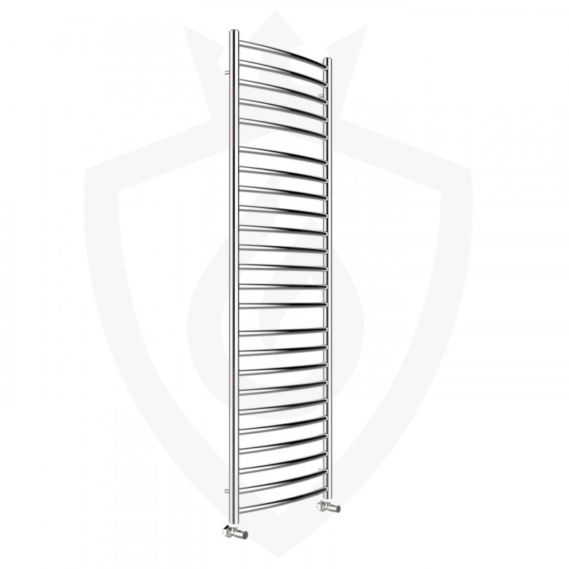Curved Polished Stainless Steel Towel Rail - 500 x 1500mm