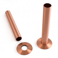 Brushed Copper Pipe Shrouds & Collars