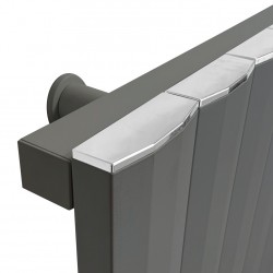 Cubo Anthracite Electric Radiator - 1304 X 500mm