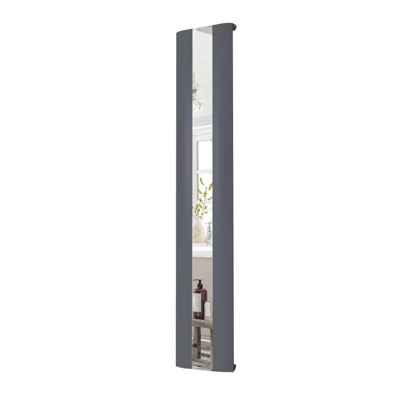 Triton Anthracite Mirror Aluminium Radiator - 365 X 1800mm