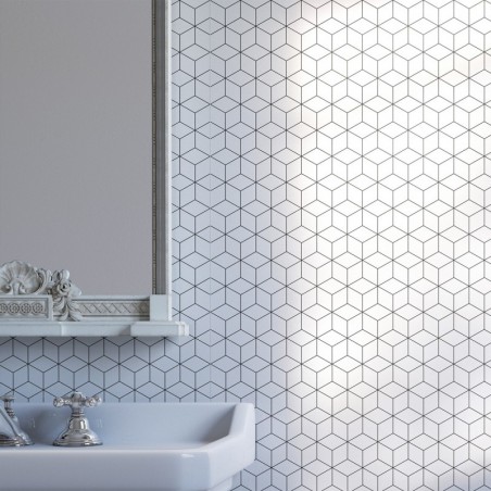 Geo Cube Patterned Acrylic - Showerwall Panel