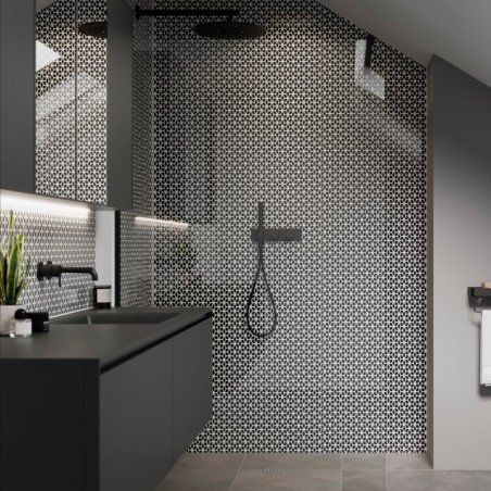 Emerald Retro Patterned Acrylic - Showerwall Panel
