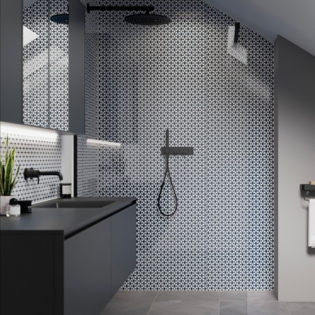 Sapphire Retro Patterned Acrylic - Showerwall Panel
