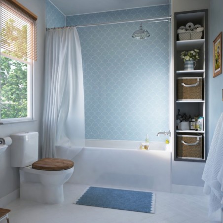 Sky Scallop Patterned Acrylic - Showerwall Panel