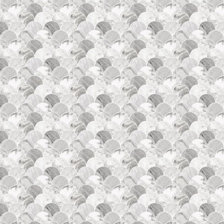 Marble Scallop Patterned Acrylic - Showerwall Panel - Swatch