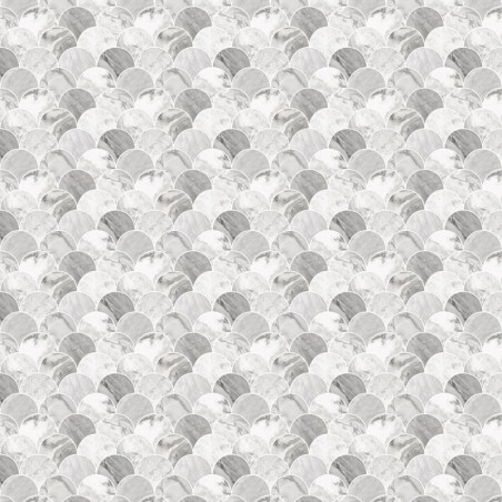 Marble Scallop Patterned Acrylic - Showerwall Panel - Swatch