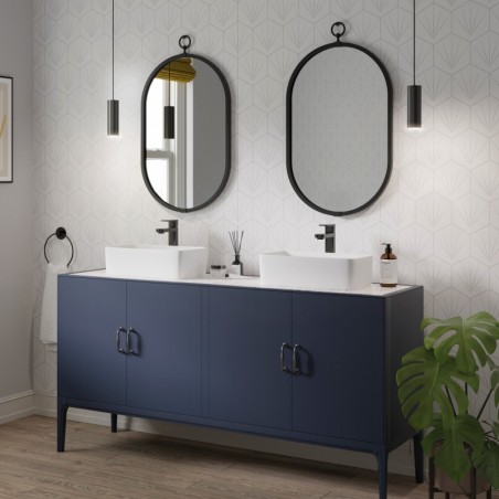 White & Grey Deco Tile Patterned Acrylic - Showerwall Panel